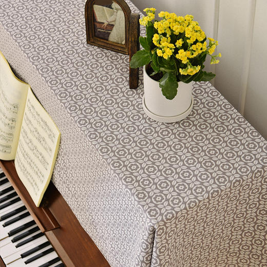 四叶草雏菊钢琴巾钢琴凳罩北欧现代简约钢琴罩全罩新款钢琴巾 商品图2