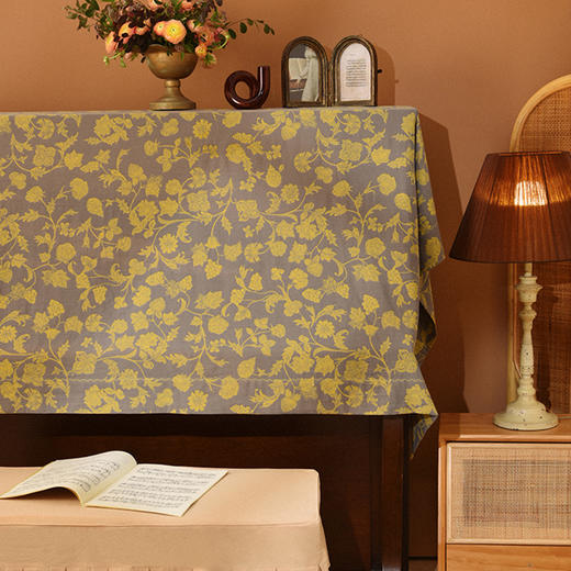 美式复古水果花卉系列钢琴巾钢琴凳罩北欧现代简约钢琴罩全罩新款钢琴巾 商品图1