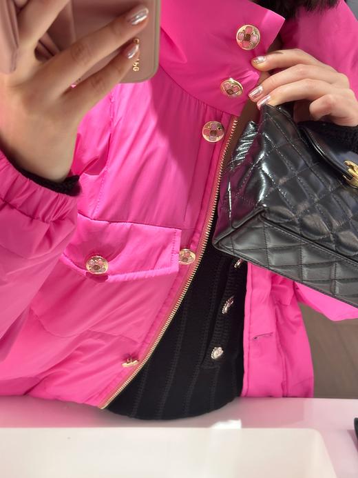 DUO粉标 Barbiecore系玫瑰羽绒梦芭比琉璃棉被感小香风长款羽绒服 商品图1