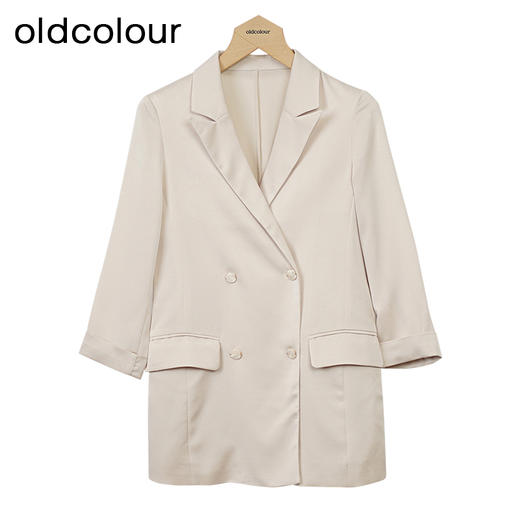oldcolour杏色简约西装秋季新款气质百搭通勤外套女GO31048873 商品图0