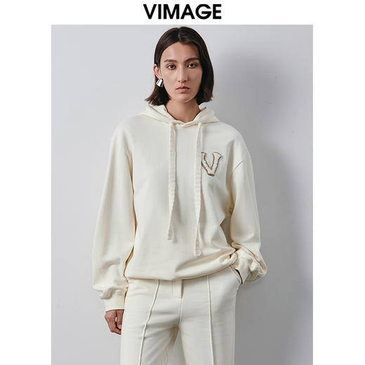 VIMAGE纬漫纪冬季新款时尚连帽休闲卫衣套头上衣V2013623 商品图0