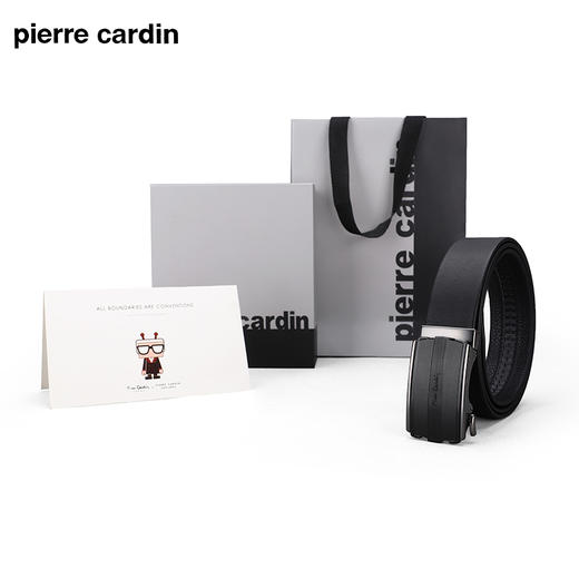 皮尔卡丹“商务休闲”系列磨砂扣牛皮男士皮带腰带 商品图3