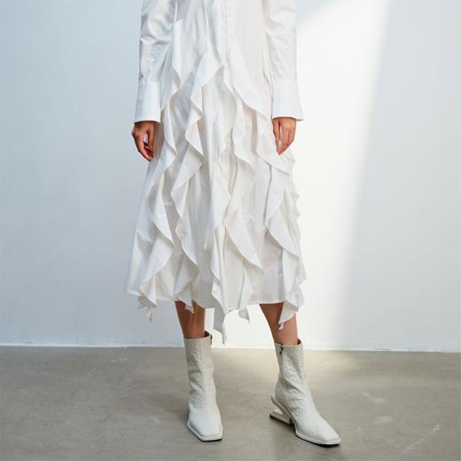 LIYIHAN 荷叶边长款连衣裙 Y233L08801 商品图2