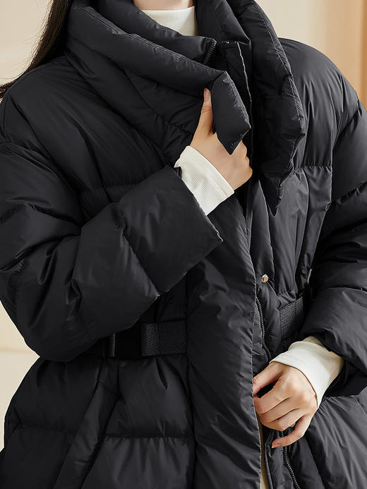 米思阳2025冬季新款时尚通勤面包羽绒服90%含绒量收腰外套女1853 商品图6