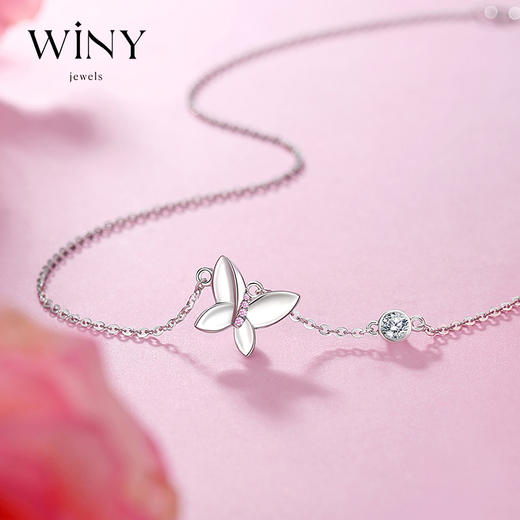 Winy925纯银幻影蝴蝶项链送女友闺蜜节日生日礼物 商品图0