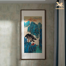 铜师傅 手工錾刻 铜雕画《迎客松》客厅玄关沙发背景墙装饰画