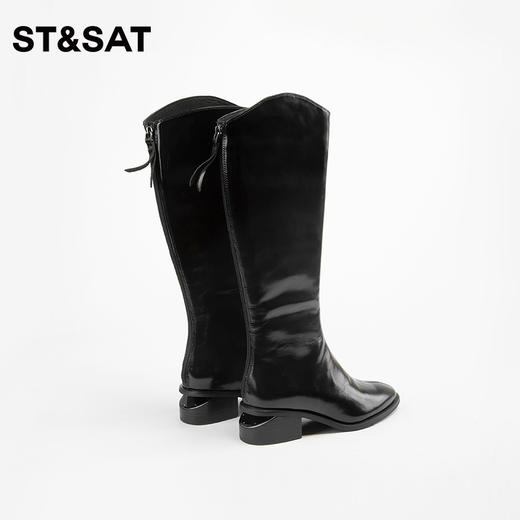 星期六时髦尖头西部牛仔靴骑士靴SS34117519 商品图8