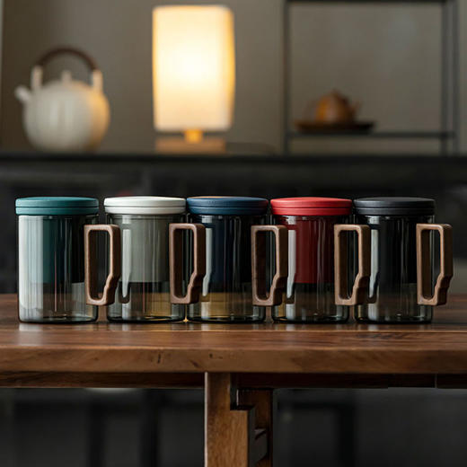 「精致礼盒装！五色可选」茶水分离泡茶杯玻璃办公室喝茶杯子大容量水杯带盖过滤马克杯礼品餐饮用具 商品图1