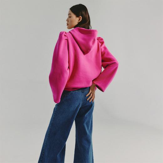 LIYIHAN 超大袖廓形粉色卫衣 Y233S06214 商品图2