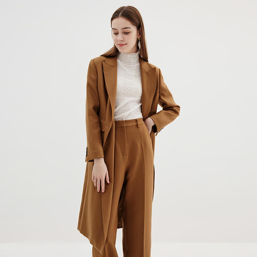 EITIE爱特爱冬季新款经典双排扣大气风衣外套女7214907 商品图2