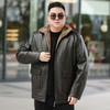 【拉链款】【新款DTX】大依优型大码翻领皮夹克PU加绒棉衣外套加肥加大肥佬休闲上衣男士胖子秋冬 商品缩略图2