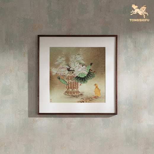 铜师傅 手工錾刻 铜雕画《鸭趣图》客厅玄关沙发背景墙装饰画 商品图2