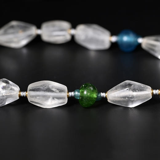 西亚高古白水晶+玲珑彩珠项链 商品图4