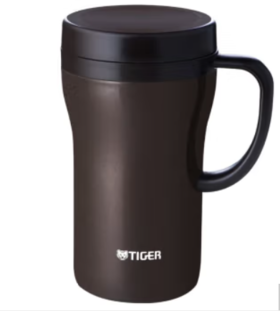 虎牌不锈钢真空办公杯时尚泡茶杯CWN-A48C-咖啡色 0.52L