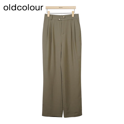 oldcolour复古高腰休闲裤秋季新款宽松阔腿西装裤女GO31073861 商品图1