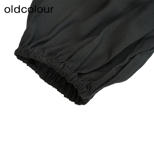 oldcolour碎花连衣裙秋季新款高腰气质方领长袖中长裙GO31103028 商品图4