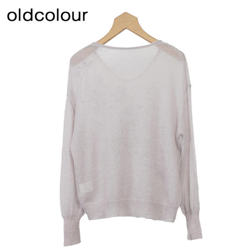 oldcolour长袖薄款针织衫秋季新款时尚气质百搭毛衣女O33052343 商品图3