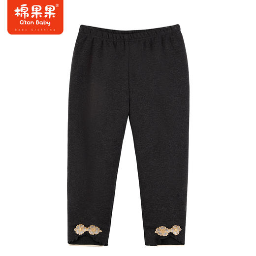 棉果果春季新品女童针织夹棉铅笔裤M522206823655 商品图0