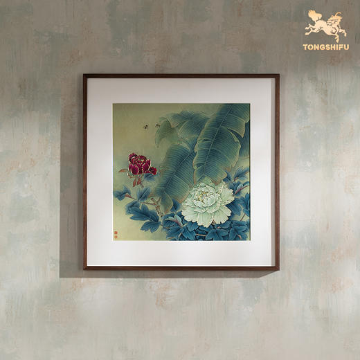 铜师傅 手工錾刻 铜雕画《牡丹芳艳》客厅玄关沙发背景墙装饰画 商品图3