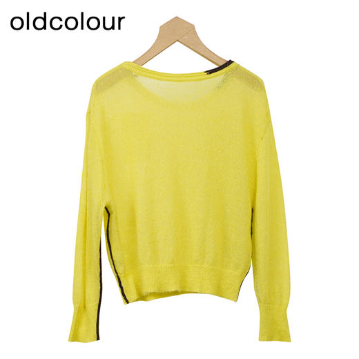 oldcolour宽松套头针织衫春秋季新款休闲短款上衣女O32052237 商品图4