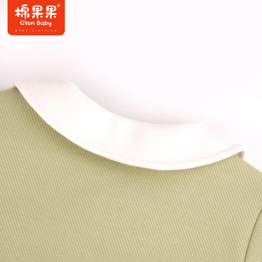 棉果果冬季新品男童斜纹针织对开夹棉连体衣哈衣M412722423686 商品图5