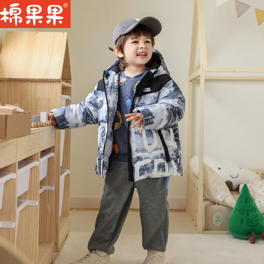 棉果果冬季新品中长款男童印象派羽绒服M412102923664 商品图0
