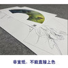 【大彩图】李晓明工笔画白描底稿扇面小品《荷花》临摹勾线花鸟线稿K074 商品缩略图2