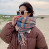 【时光倒流，复古格子围巾女】秋冬必备，百搭经典；双面加厚，融暖入肌；中长款披肩，时尚百变；学生围脖潮，潮流标杆。 商品缩略图0