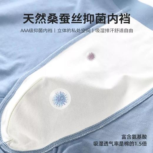 三条装 高档无痕男士平角内裤莫代尔,桑蚕丝底裆抑菌 商品图8