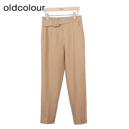 oldcolour高腰通勤休闲裤秋季新款直筒显瘦长款西装裤女O32073211 商品图1