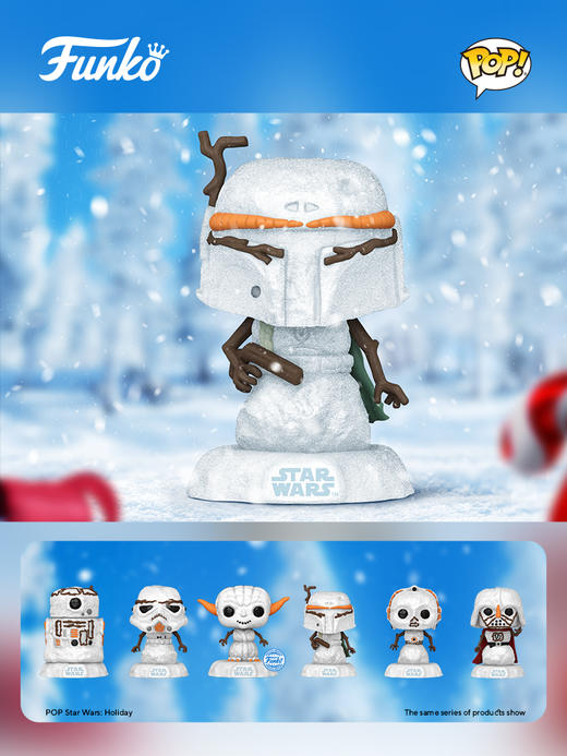 Funko POP Star Wars Boba Fett星球大战假日雪人波巴·菲特手办 64334 商品图1