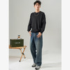 西遇韩版纯色圆领卫衣男新款休闲简约套头百搭长袖上衣10032387 商品缩略图1