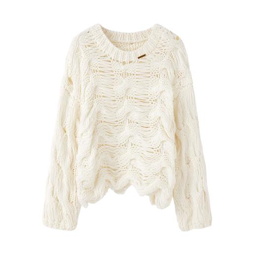 LIYIHAN 手工编织粗线毛衫 Y233M10702 商品图3