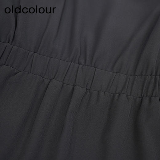oldcolour高级感气质连衣裙秋季新款复古收腰中长裙GO31103898 商品图4