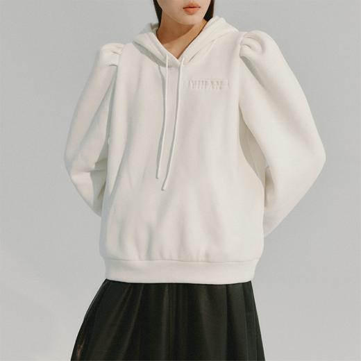 LIYIHAN 超大袖廓形白色卫衣 Y233S06201 商品图2