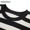 oldcolour条纹T恤洋装秋季新款设计感宽松显瘦短裙女O34103450 商品缩略图2
