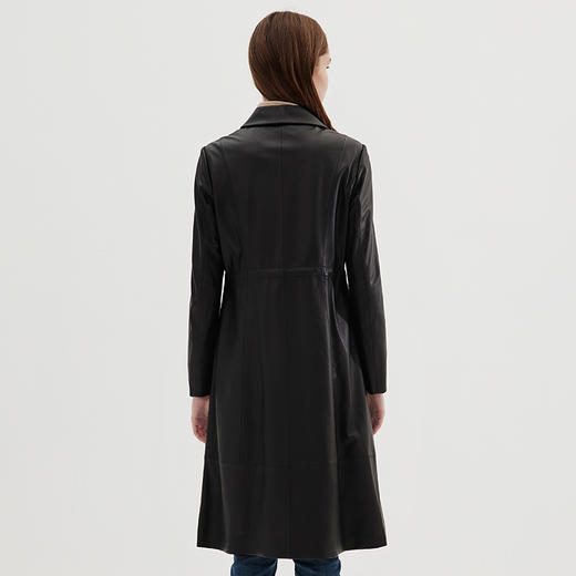 EITIE爱特爱冬季新款气质修身显瘦中长款羊皮革大衣皮衣7293918 商品图4