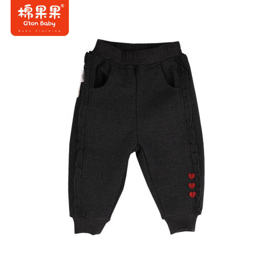 棉果果春季新品男童女童中国风加绒针织长裤M522200423652 商品图0