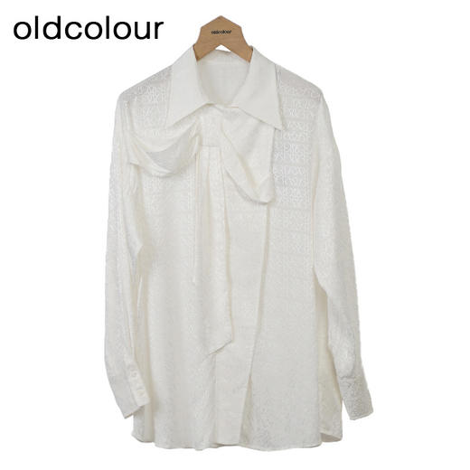 oldcolour简约通勤衬衫秋季新款设计感宽松长袖上衣女GO31063851 商品图0