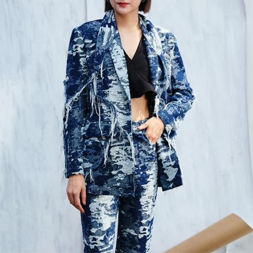 LIYIHAN 洗水牛仔西装外套 Y233T09050 商品图0