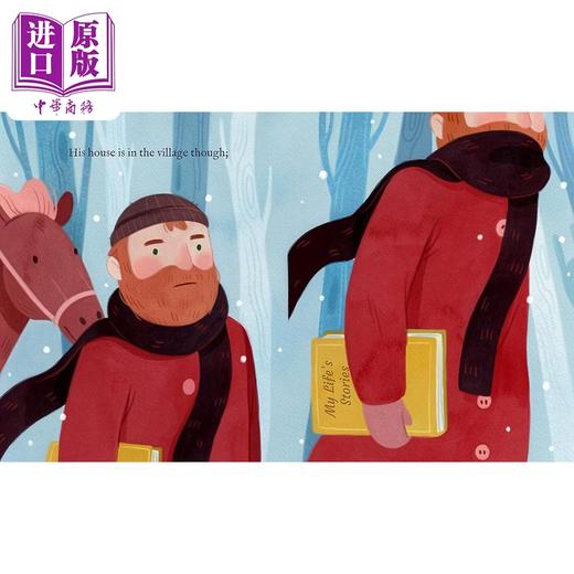 【中商原版】雪夜的树林 Vivian Mineker Stopping By Woods on a Snowy Evening 英文原版 儿童绘本故事书 精装精品绘本 进口 商品图2