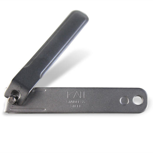 KAI贝印日本防飞溅全钢指甲刀超薄磨砂面质感指甲剪单个圆弧形 商品图5