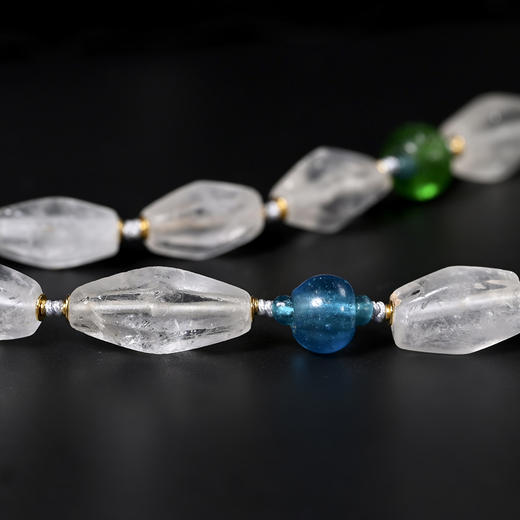 西亚高古白水晶+玲珑彩珠项链 商品图5