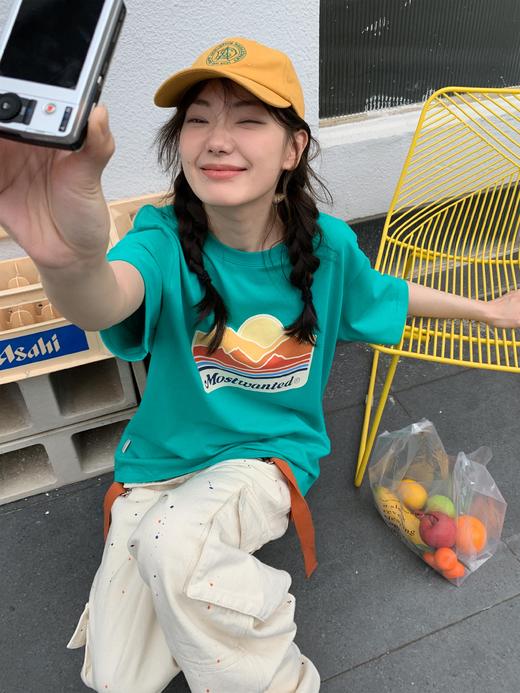 mostwantedlab彩虹/MWL-2312048/风景画石头拉浆印花短袖 商品图2