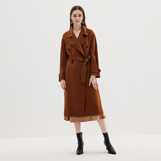 EITIE爱特爱冬季新款气质翻领收腰显瘦大衣外套7214909 商品图3