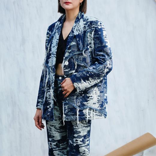 LIYIHAN 洗水牛仔西装外套 Y233T09050 商品图1