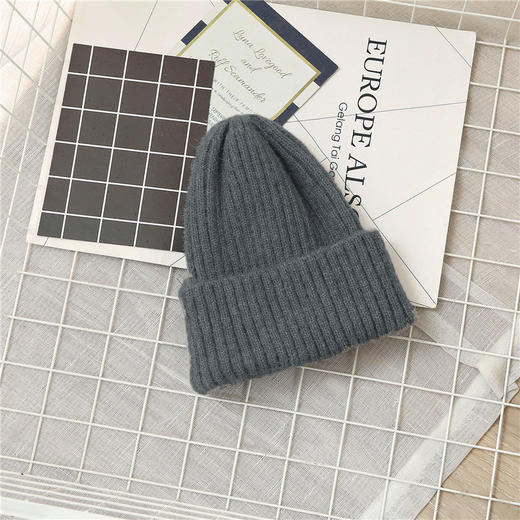 【简约毛线儿童帽！厚实保暖】个性儿童毛线帽，韩版时尚纯色光板针织帽，男秋冬保暖套头帽子，柔软细腻的面料，舒适亲肤；独特简约设计lm 商品图11