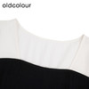 oldcolour法式气质连衣裙秋季新款撞色拼接长袖中长裙GO31103855 商品缩略图2