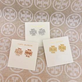 Tory Burch/TB女士经典镂空logo耳钉！美国代购，无中文标签，介意慎拍 H