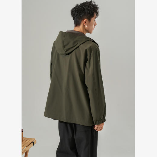 西遇韩版字母刺绣冲锋衣新款运动休闲外套宽松连帽夹克11932262 商品图4